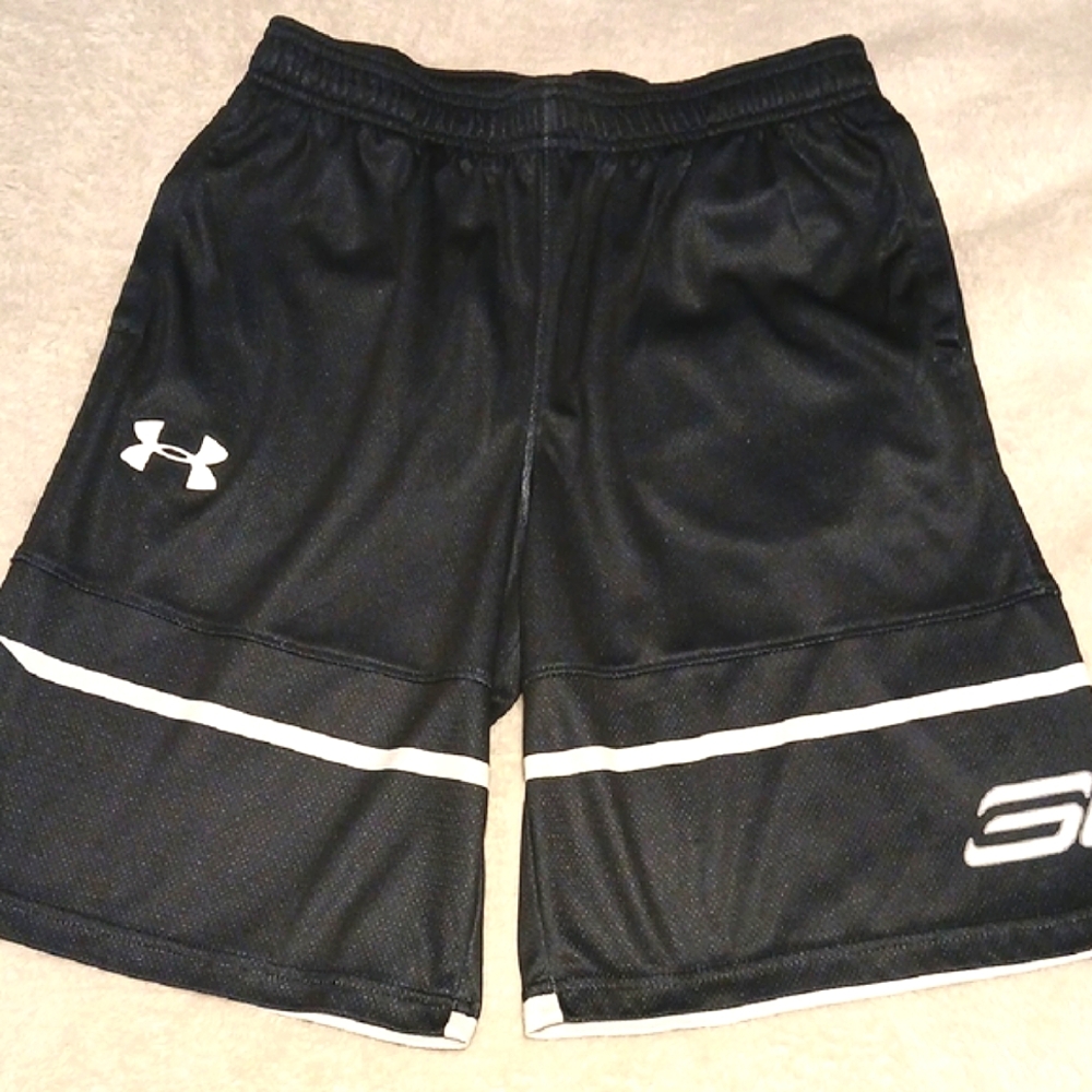 Under Armour Boys Black Athletic Shorts
